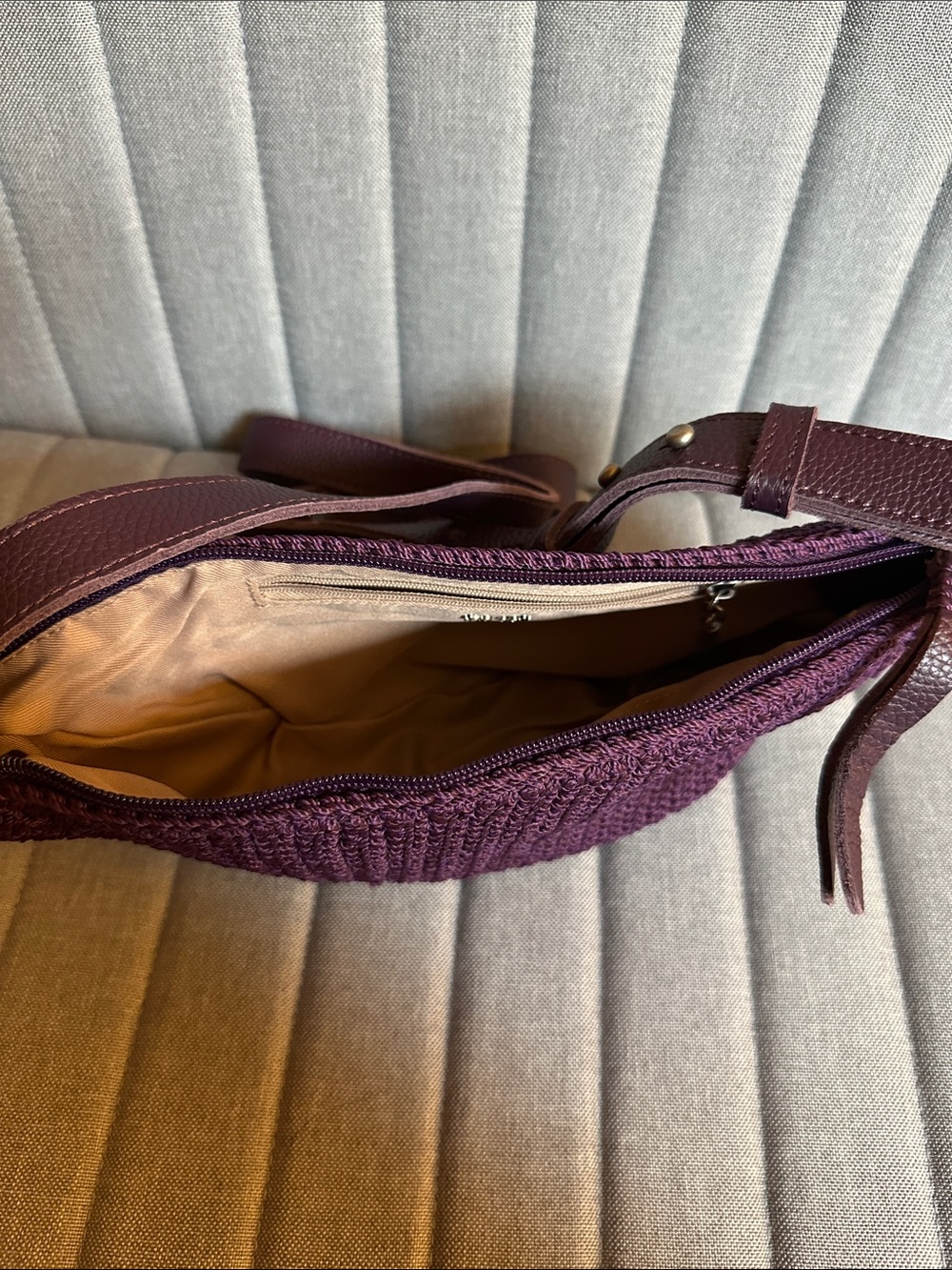 The Sak Woven Plum Crossbody Bag with Adjustable Strap - Picture 3 of 5